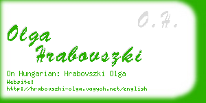 olga hrabovszki business card